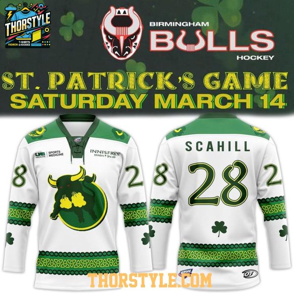 Birmingham Bulls x St. Patrick’s Day 2026 Personalized Hockey Jersey