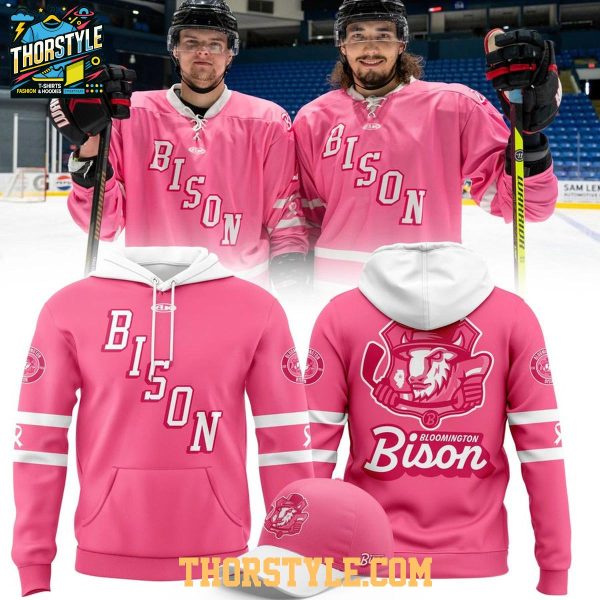 Bloomington Bison Pink In The Rink 2026 Night Hoodie Shirts