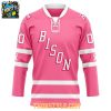 Bloomington Bison Pink In The Rink 2026 Personalized Hockey Jersey