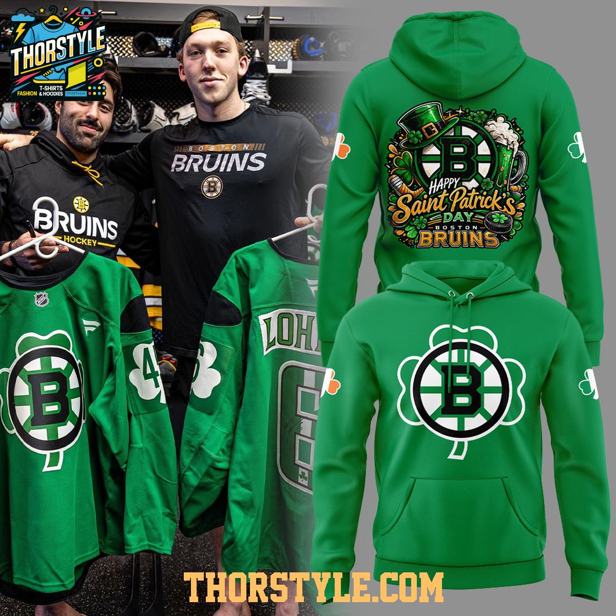 Boston Bruins Happy Saint Patrick's Day 2026 Celebration Hoodie T-Shirt Boston Bruins Happy Saint Patrick's Day 2026 Celebration Hoodie T-Shirt