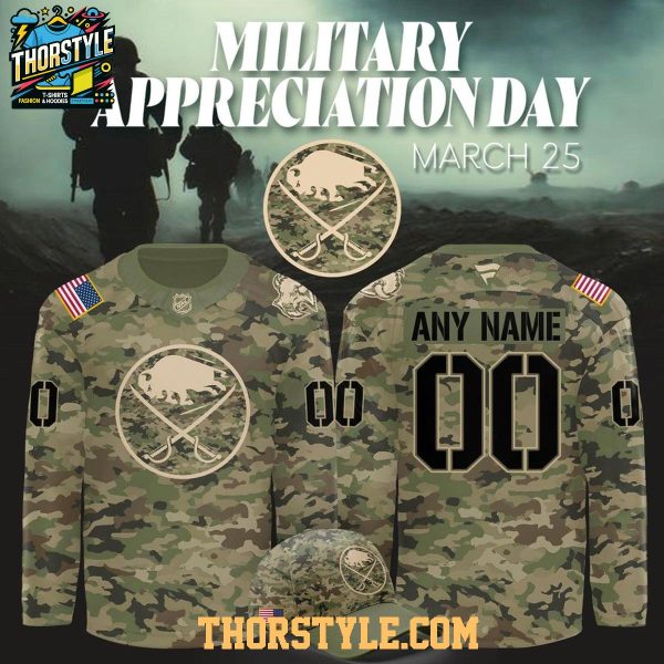 Buffalo Sabres Military Appreciation 2026 Night Personalized Hockey Jersey