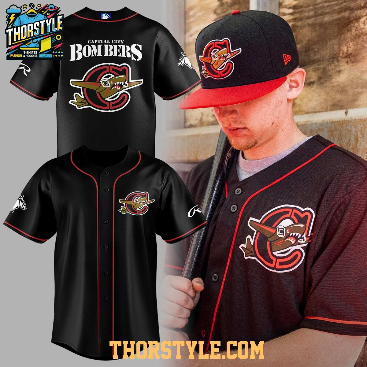 Capital City Bombers 2026 Classic Night Personalized Baseball Jersey Capital City Bombers 2026 Classic Night Personalized Baseball Jersey