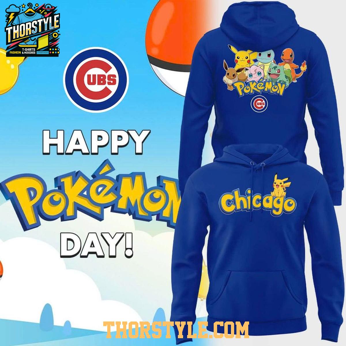 Chicago Cubs x Happy Pokemon Day 2026 Hoodie T-Shirt Chicago Cubs x Happy Pokemon Day 2026 Hoodie T-Shirt