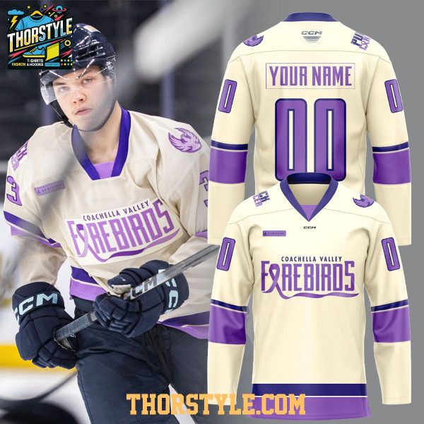 Coachella Valley Firebirds Night Of Hockey Fight Cancer 2026 Personalized Jersey