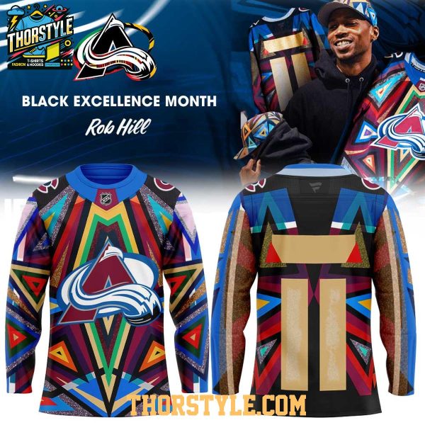 Colorado Avalanche Black History Month 2026 Excellence Personalized Hockey Jersey