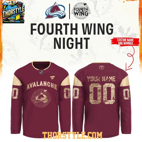 Colorado Avalanche Fourth Wings Night In Red Hockey Jersey 2026