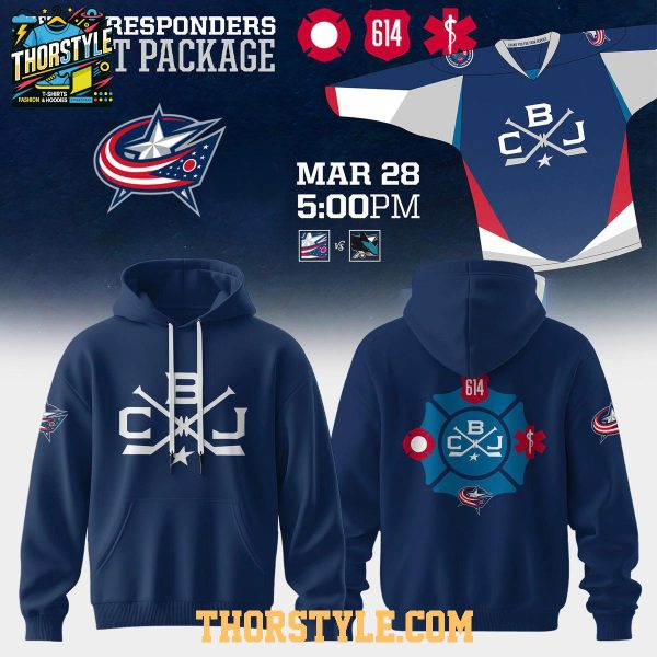 Columbus Blue Jackets First Responders 614 Night 2026 Hoodie T-Shirt