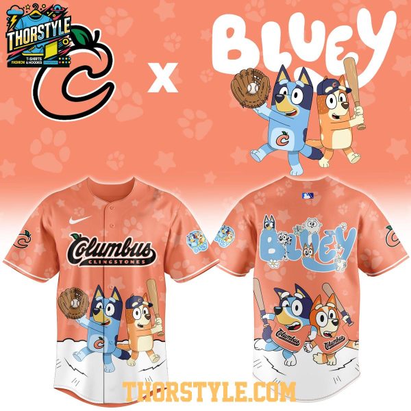 Columbus Clingstones Bluey Night Game 2026 Minor Baseball Jersey