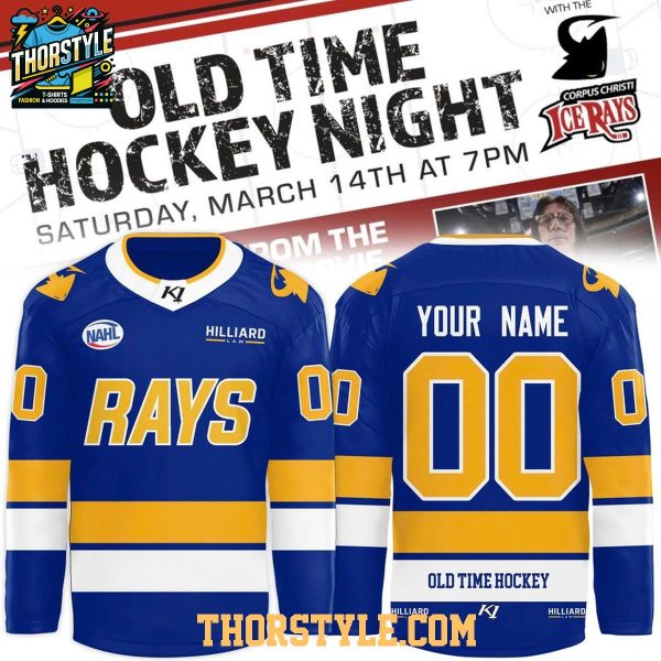 Corpus Christi IceRays Old Time Hockey 2026 Personalized Jersey