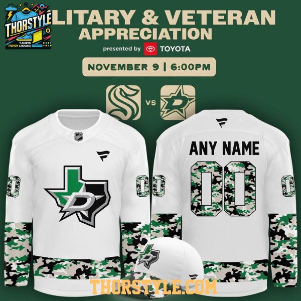 Dallas Stars Military Appreciation Night 2026 Personalized Hockey Jersey
