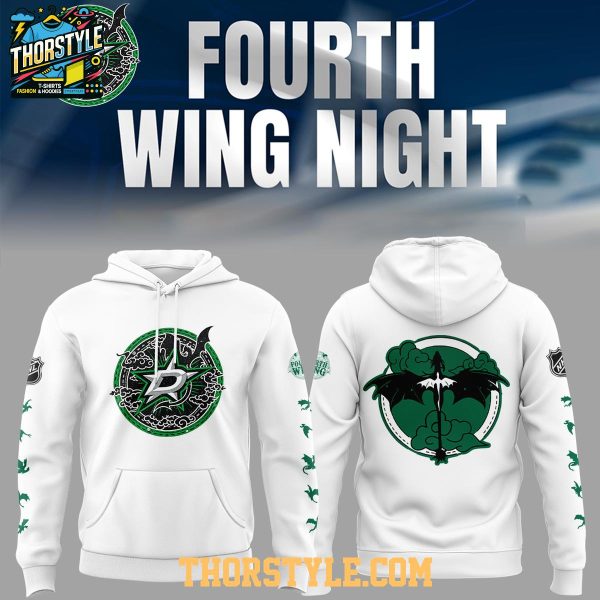 Dallas Stars x Fourth Wings Night 2026 Hoodie T-Shirt All White