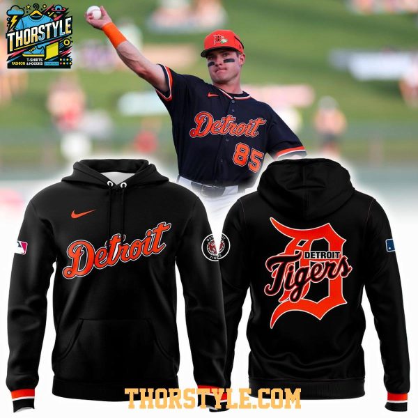 Detroit Tigers 2026 Alternate Black Game Day Hoodie T-Shirt