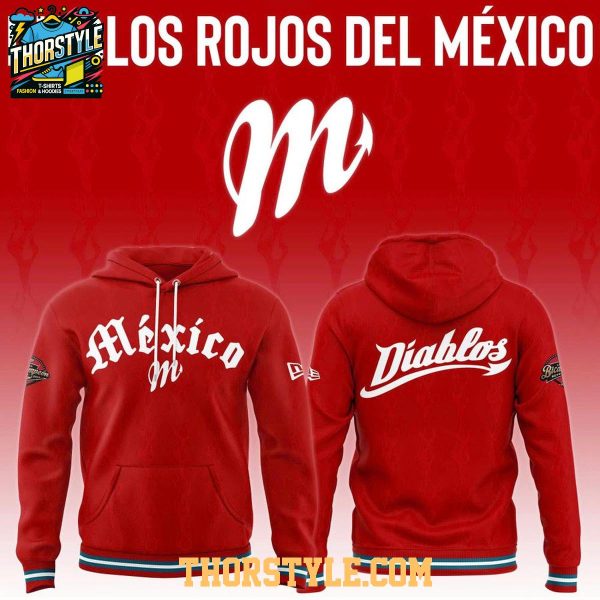 Diablos Rojos del Mexico 2026 All Red Uniform Hoodie T-Shirt