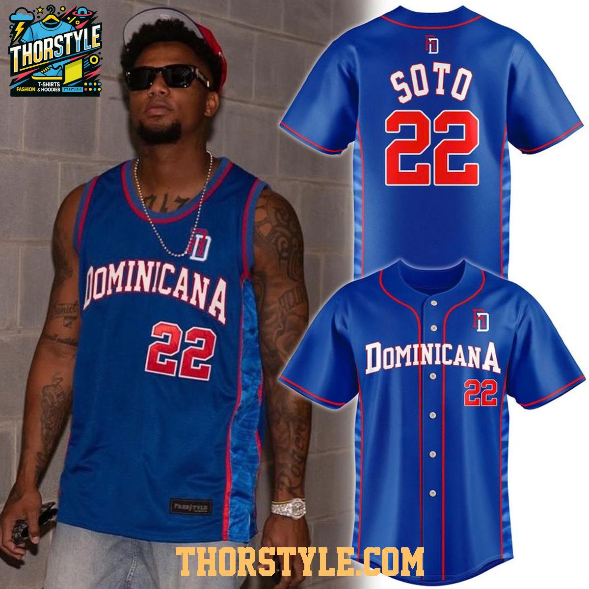 Dominican Republic Juan Soto 2026 Champions Baseball Jersey Dominican Republic Juan Soto 2026 Champions Baseball Jersey
