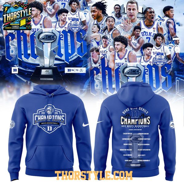 Duke Blue Devils 2026 ACC Men’s Basketball Tournament Champs Hoodie