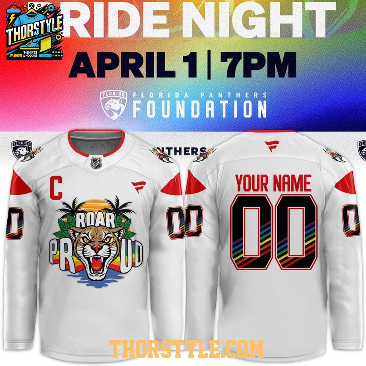 Florida Panthers Pride Night 2026 Roar Loud & Proud Personalized Hockey Jersey Florida Panthers Pride Night 2026 Roar Loud & Proud Personalized Hockey Jersey