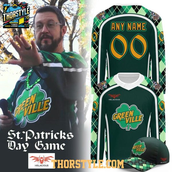 Greenville Swamp Rabbits x St. Patrick’s Day 2026 Personalized Hockey Jersey
