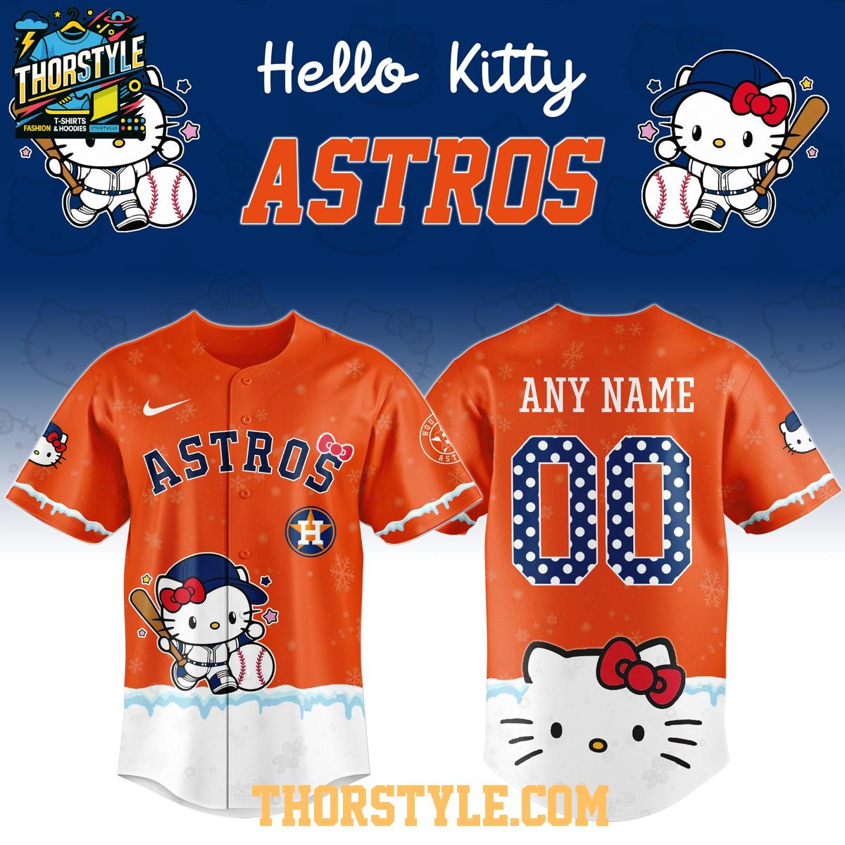 Houston Astros Hello Kitty 2026 Night New Season Personalized Baseball Jersey Houston Astros Hello Kitty 2026 Night New Season Personalized Baseball Jersey