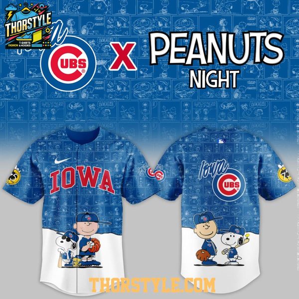 Iowa Cubs Peanuts Night 2026 Minor League Game Baseball Jersey