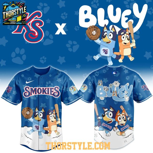 Knoxville Smokies Bluey Night Game 2026 Minor Baseball Jersey