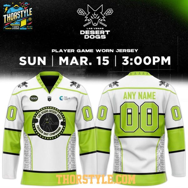 Las Vegas Desert Dogs Tucker Out Night  2026 Personalized Hockey Jersey