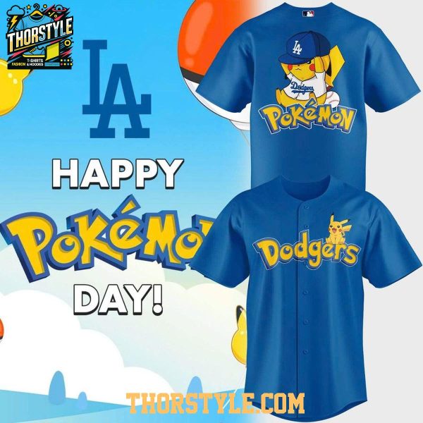 Los Angeles Dodgers Happy Pokemon Day 2026 Baseball Jersey