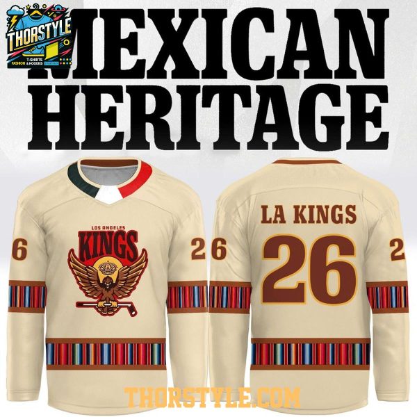 Los Angeles Kings Mexican Heritage 2026 Celebrate Night Personalized Hockey Jersey