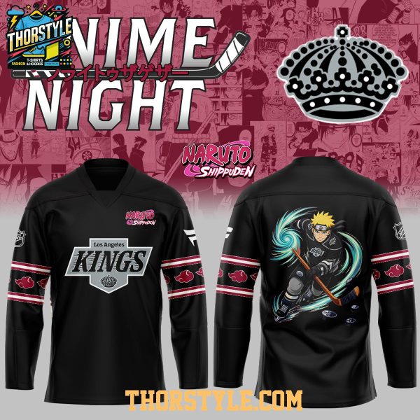 Los Angeles Kings Naruto Anime 2026 Celebrate Night Personalized Hockey Jersey