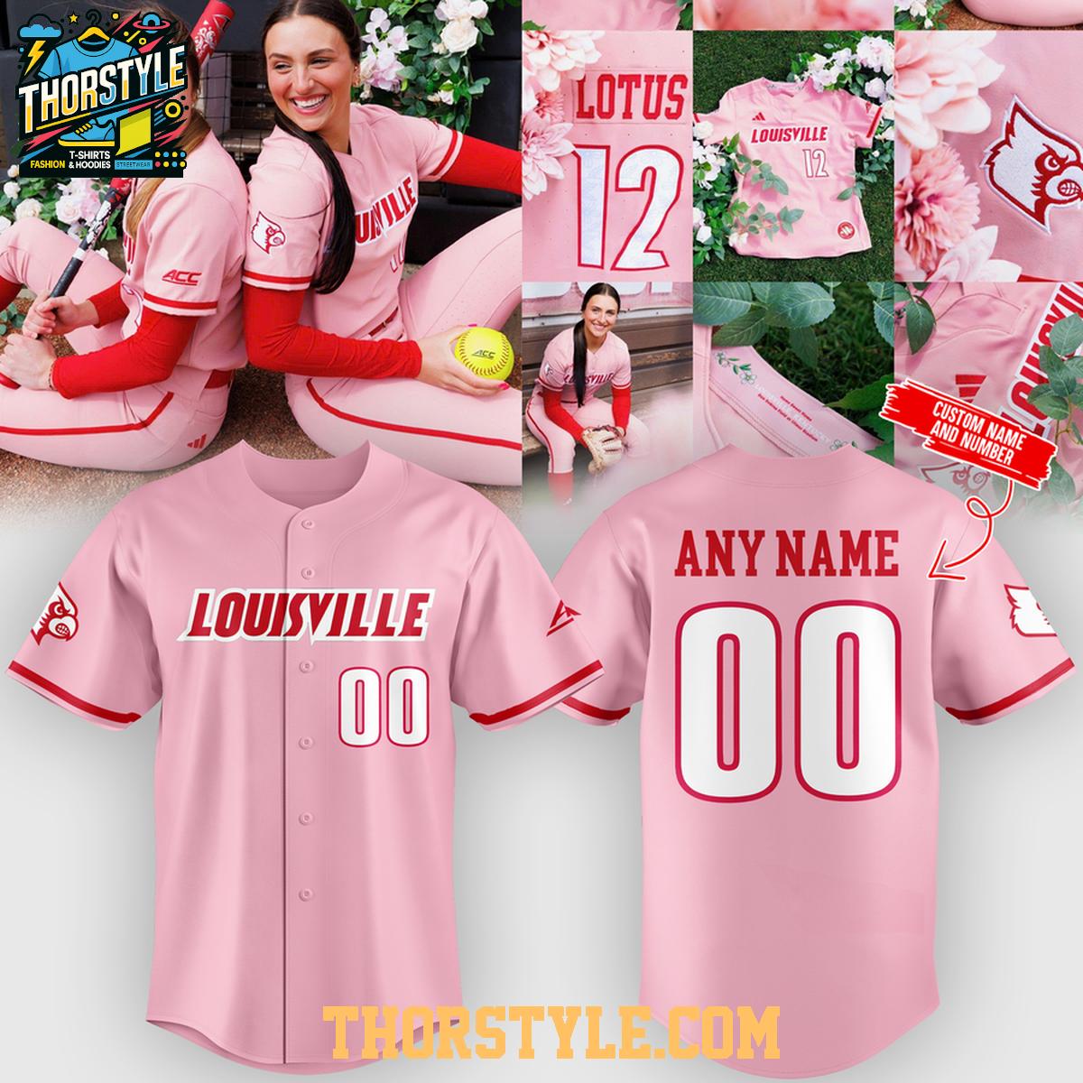 Louisville Cardinals 2026 Cherry Blossom Day Personalized Baseball Jersey Louisville Cardinals 2026 Cherry Blossom Day Personalized Baseball Jersey