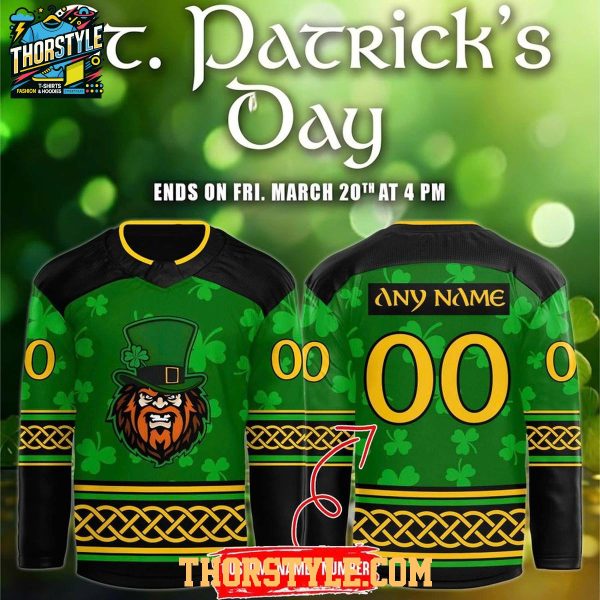 Macon Mayhem x St. Patrick’s Day 2026 Celebrate Personalized Hockey Jersey