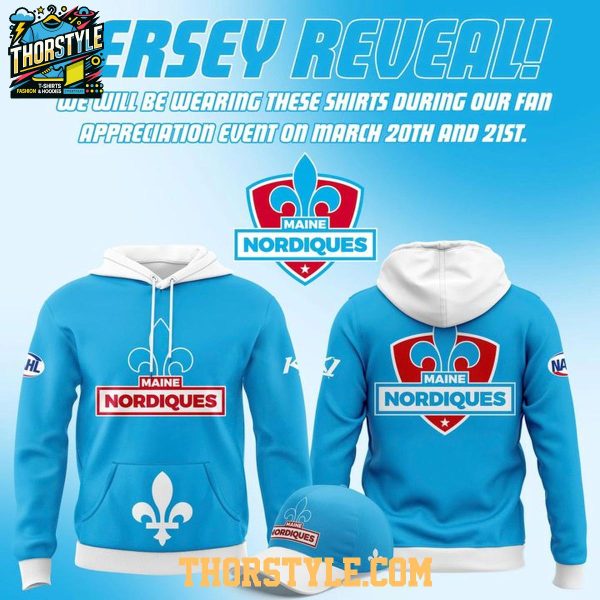 Maine Nordiques 2026 Powder Blue New Season Hoodie Shirts
