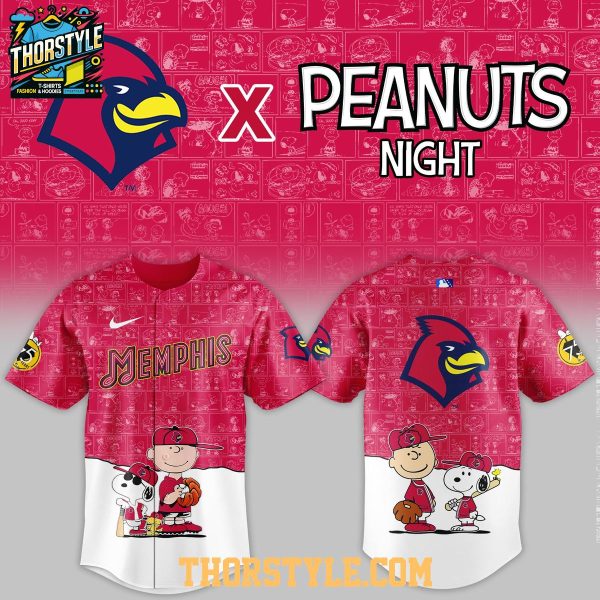 Memphis Redbirds Peanuts Night 2026 Celebrate Baseball Jersey