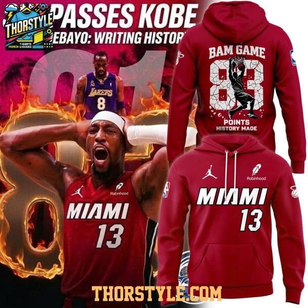 Miami Heat Bam Adebayo 2026 The Bam Game #13 Hoodie T-Shirt