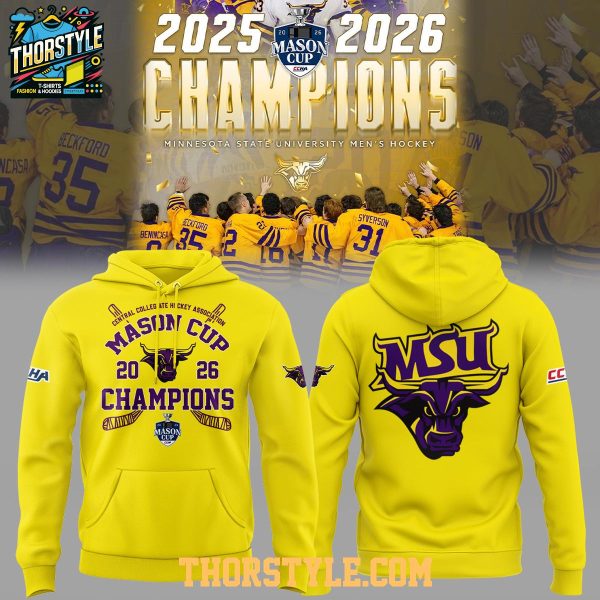 Minnesota State Mavericks Mason Cup Champions 2026 MSU Hoodie