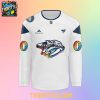 Nashville Predators Pride Night All White 2026 Personalized Hockey Jersey
