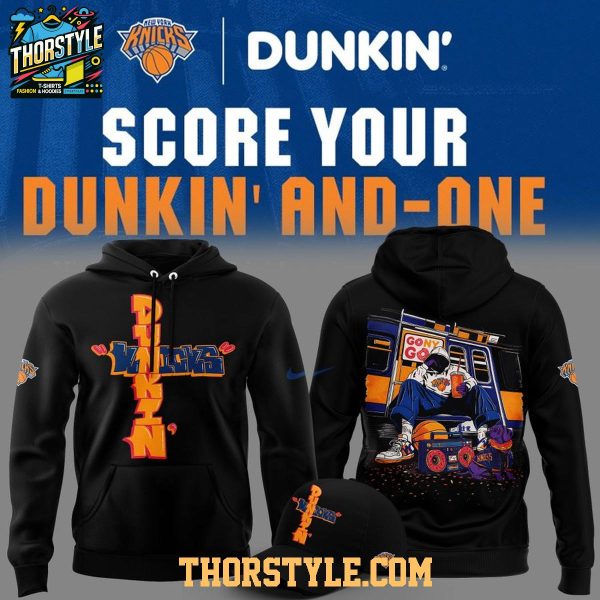 New York Knicks Dunkin’ x Knicks Win 2026 Game Night Hoodie T-Shirt