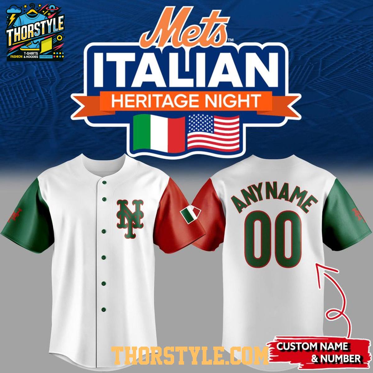 New York Mets 2026 Italian Heritage Night Personalized Baseball Jersey New York Mets 2026 Italian Heritage Night Personalized Baseball Jersey