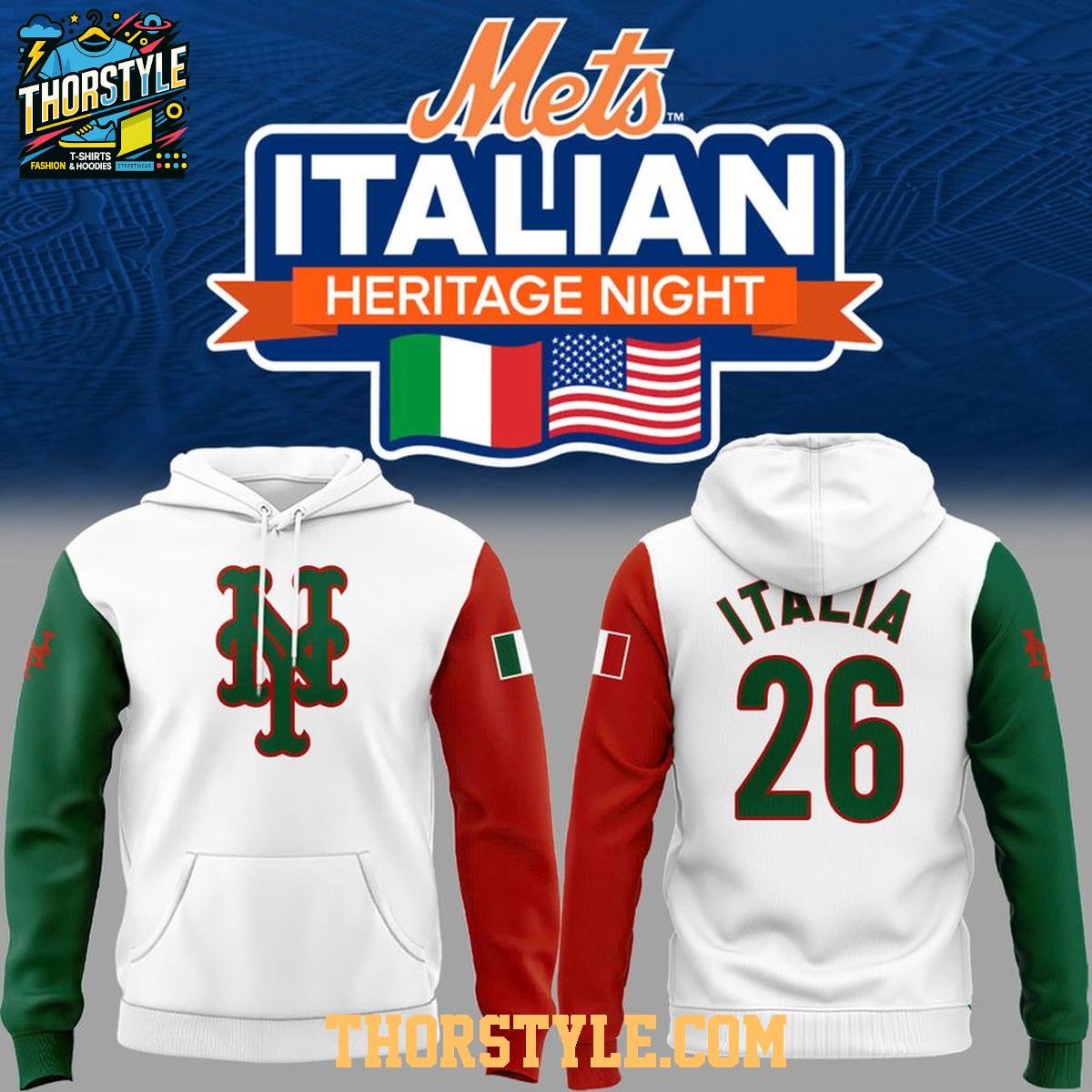 New York Mets Italian Heritage Night 2026 Celebration Hoodie T-Shirt New York Mets Italian Heritage Night 2026 Celebration Hoodie T-Shirt