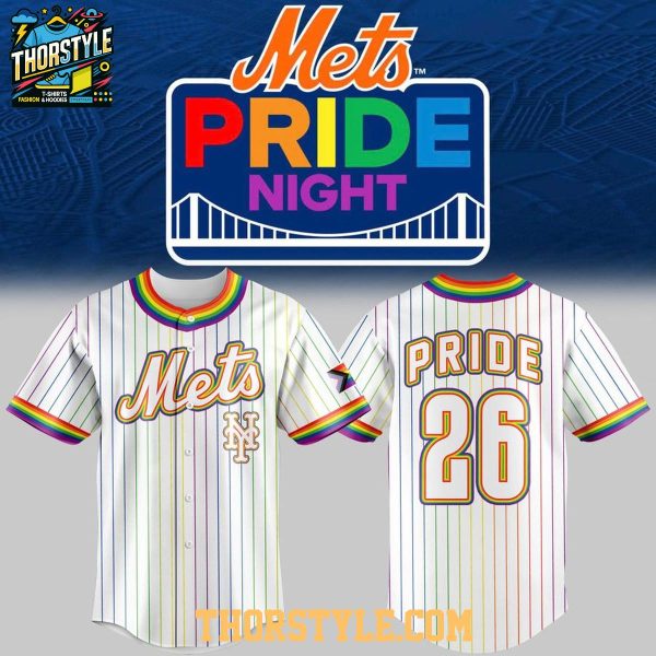 New York Mets Pride Night 2026 Personalized Baseball Jersey