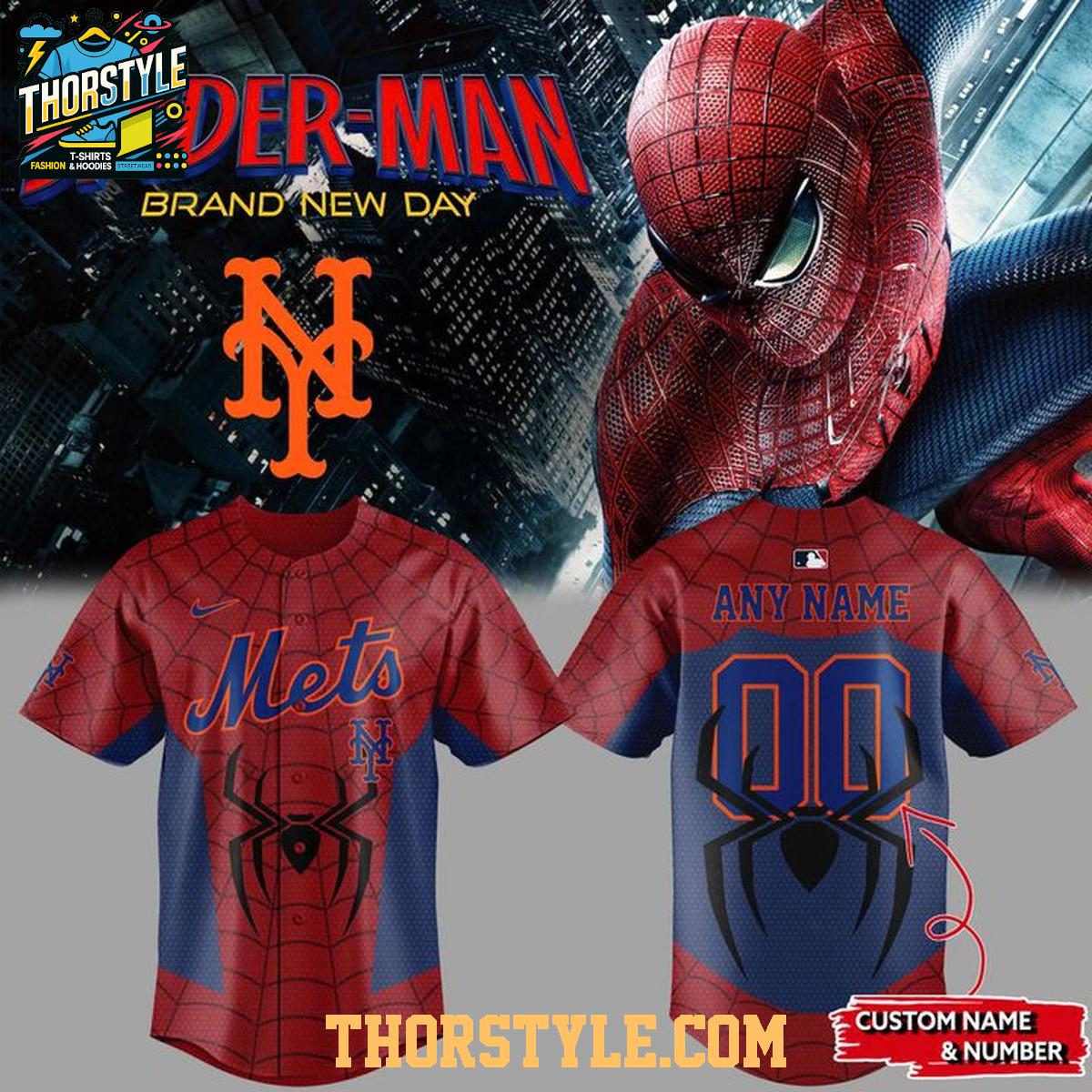 New York Mets Spider-Man 2026 Classic Day Baseball Jersey New York Mets Spider-Man 2026 Classic Day Baseball Jersey