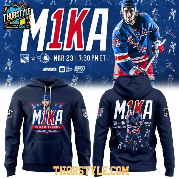 New York Rangers x Mika Zibanejad 1000th NHL Game 2026 Hoodie T-Shirt