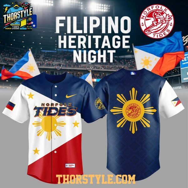 Norfolk Tides Filipino Heritage 2026 Night Baseball Jersey
