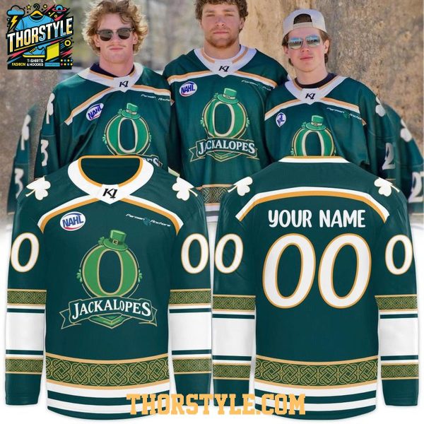 Odessa Jackalopes Happy St. Patrick’s Day 2026 Personalized Hockey Jersey