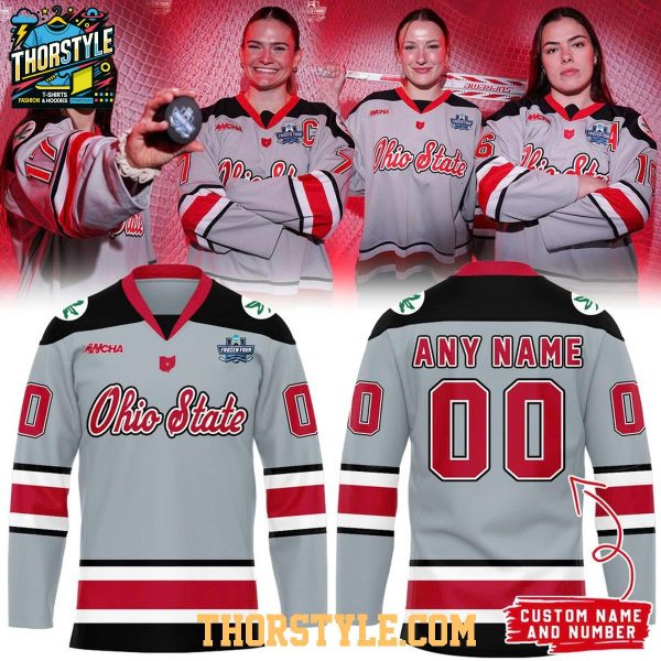 Ohio State Buckeyes 2026 Frozen Four Personalized Hockey Jersey