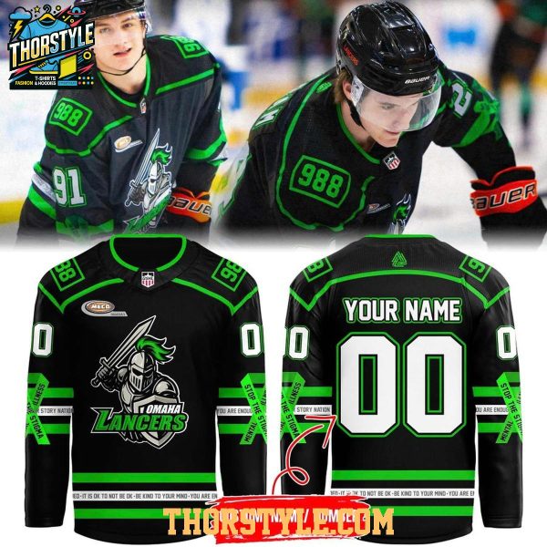 Omaha Lancers Mental Health Awareness Night 2026 Hockey Jersey