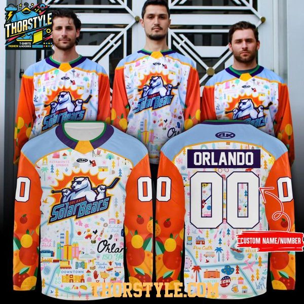 Orlando Solar Bears 150 Years Of Memories 2025-2026 Personalized Hockey Jersey
