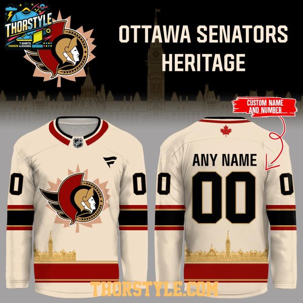 Ottawa Senators Heritage Classic Night 2026 Personalized Hockey Jersey
