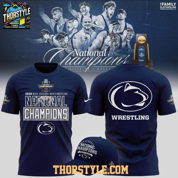 Penn State Nittany Lions 2026 NCAA Wrestling National Champions Hoodie T-Shirt