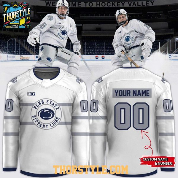 Penn State Nittany Lions Throwback Night 2026 White Personalized Hockey Jersey