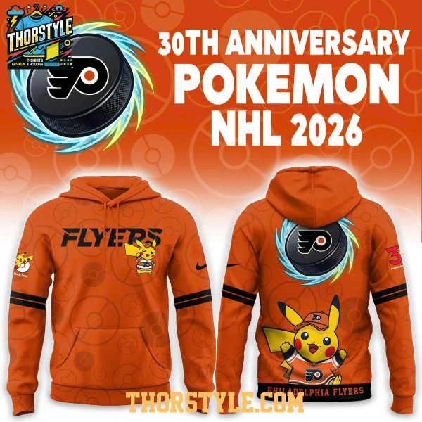 Philadelphia Flyers Pokemon 30th Anniversary 2026 Hoodie T-Shirt